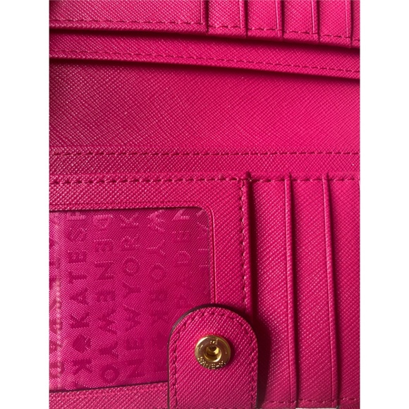 NWOT Kate Spade New York Slim Bifold Wallet - Electric Pink - Picture 6 of 6